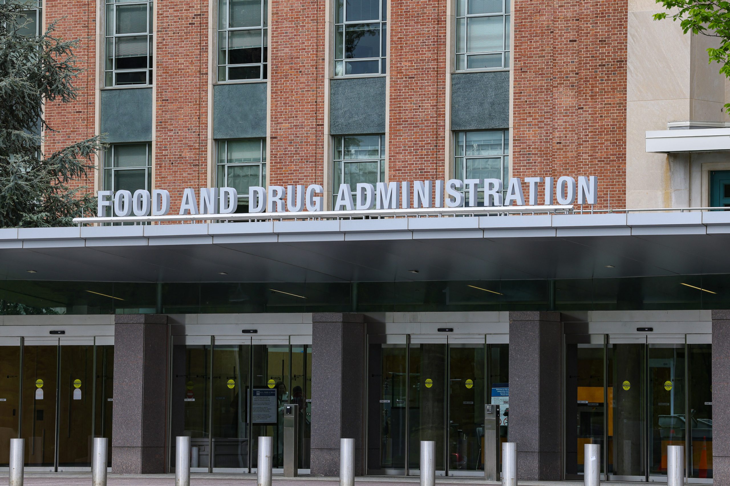 An exterior shot of the Food and Drug Administration headquarters.